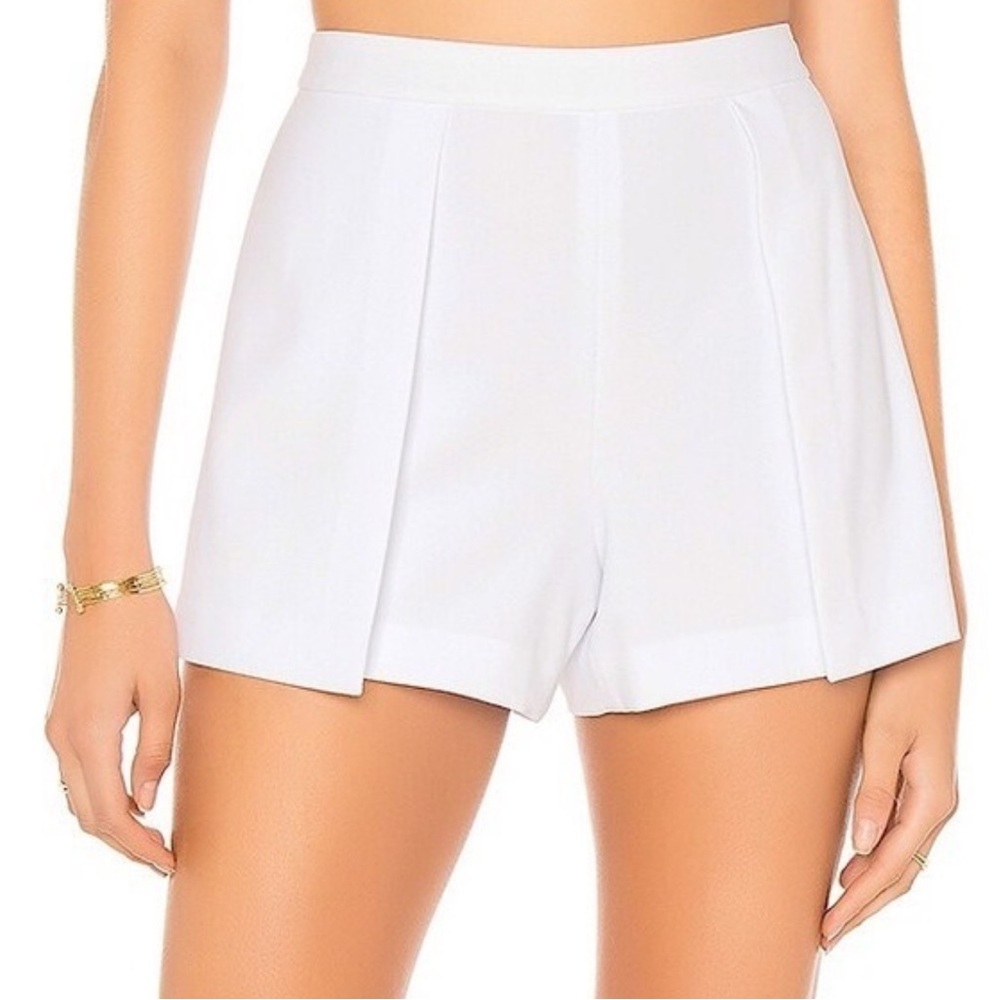 Alice + Olivia High Waist White Tailored Shorts